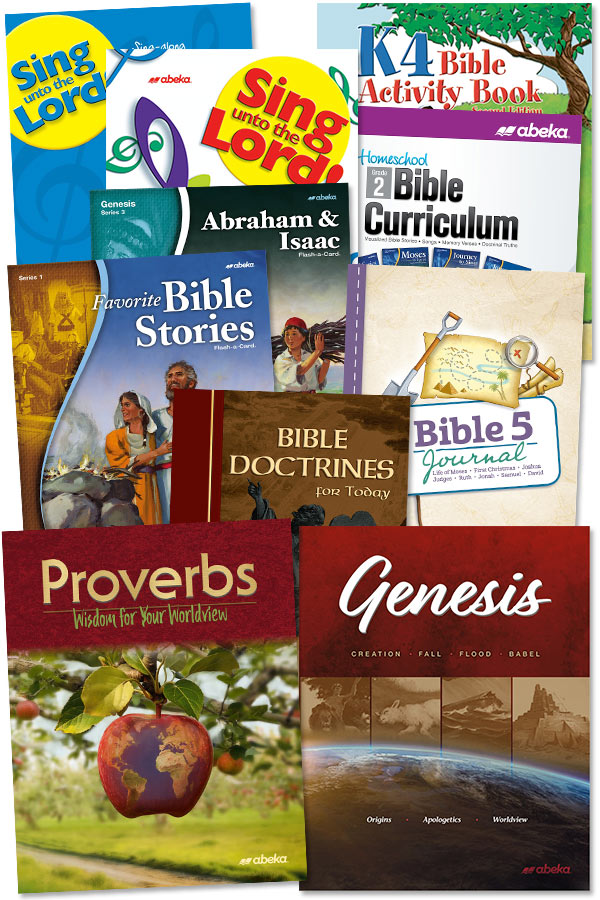 Sample selection of books from Abeka Biblecurriculum
