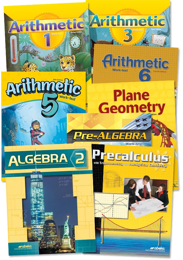 Sample books from Abeka Math curriculum