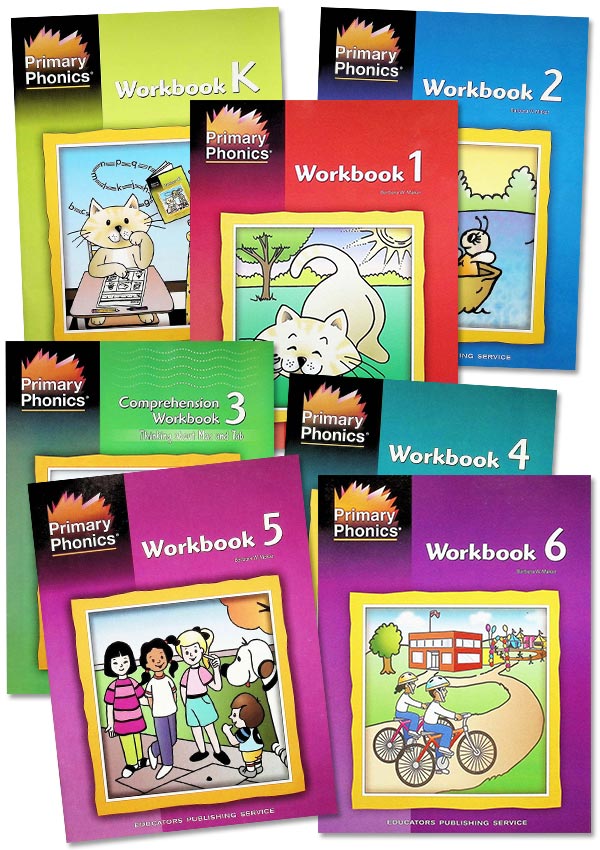 Sample selection of 7 books from the Primary Phonics curriculum