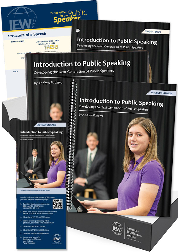 Introduction to Public Speaking kit with curriculum books