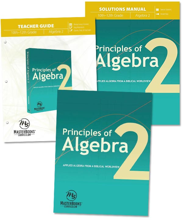 Master Books Principles of Mathematics Algebra 2 curriculum books