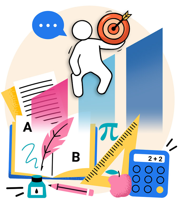 On-target student in Math and ELA