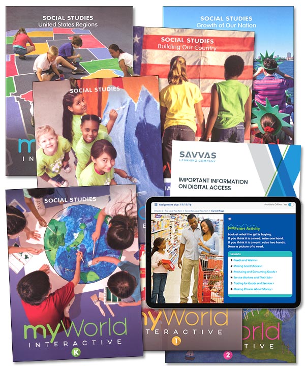 Savvas myWorld Social Studies elementary books