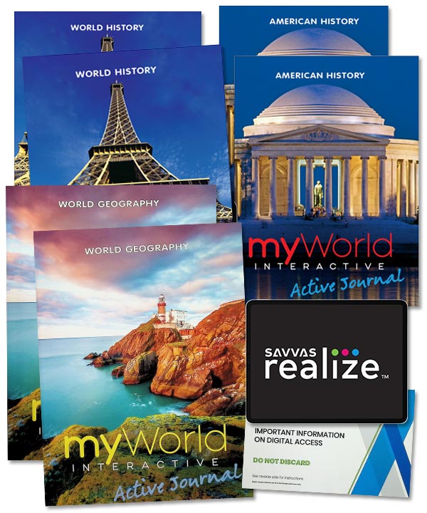 Savvas myWorld Social Studies middle school books
