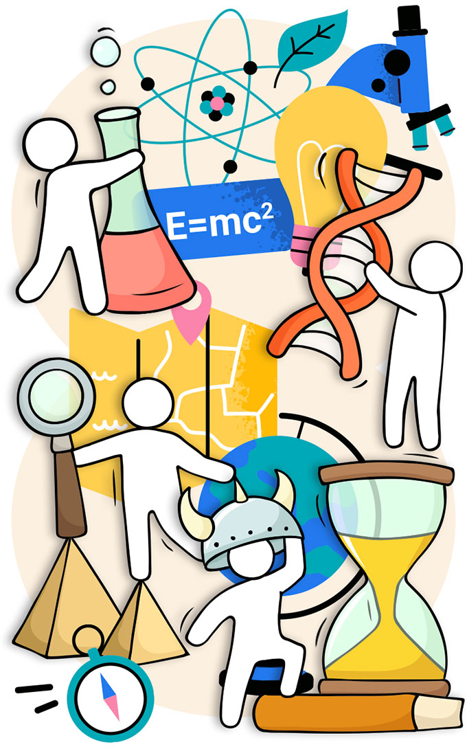 Students in Science and Social Studies