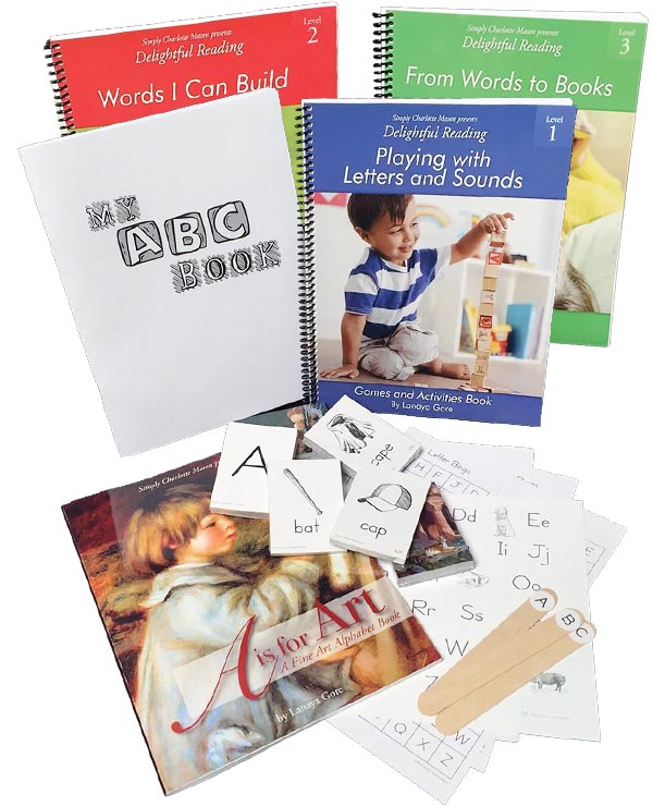Sample books from the Delightful Reading curriculum