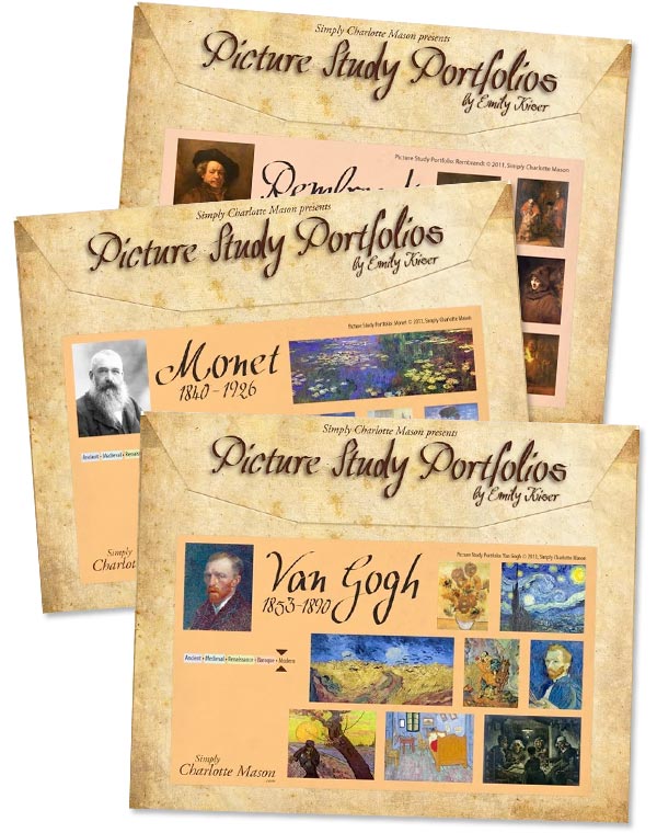 Sample selection of kits from the Picture Study Portfolios curriculum