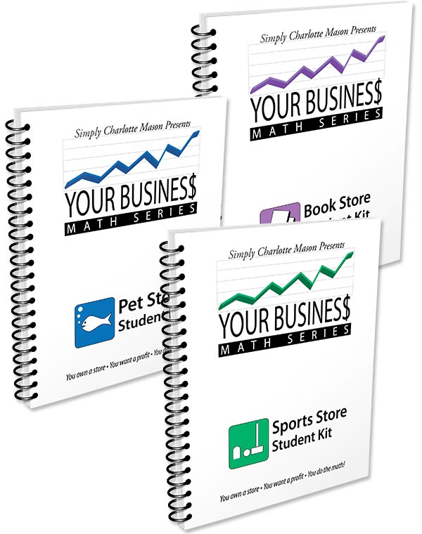 Sample selection of 3 books from Your Business Math curriculum